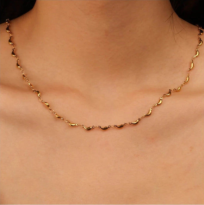 Golden Dolphin Cascade Necklace